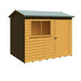 Lewis 8'x6' Single Door Shed Reverse Apex Style C - Chestnut Mill