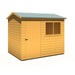 Lewis 8'x6' Single Door Shed Reverse Apex Style D - Chestnut Mill