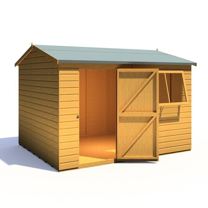Lewis 10'x8' Single Door Shed  Reverse Apex Style D