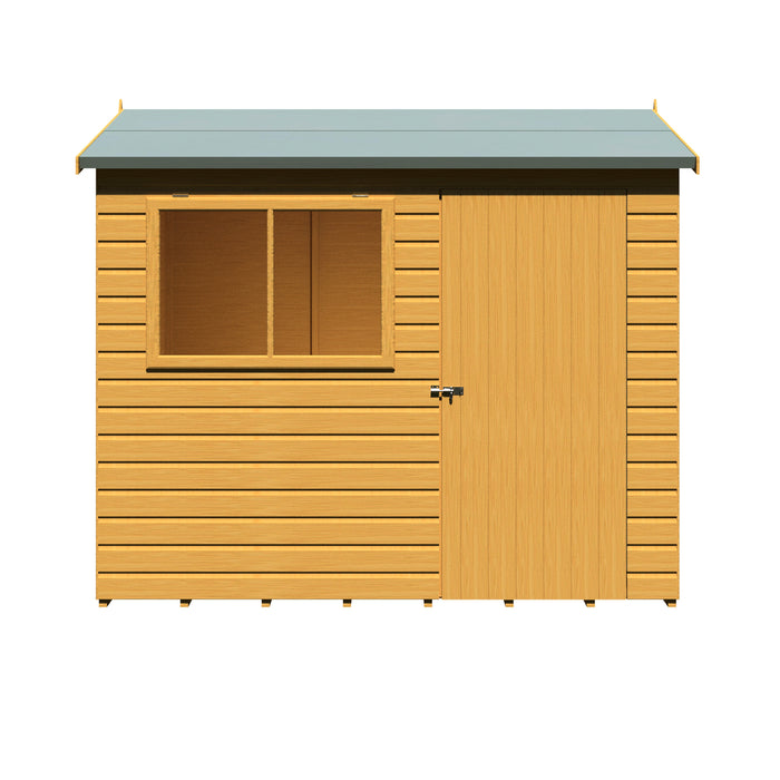 Lewis 8'x6' Single Door Shed Reverse Apex Style C