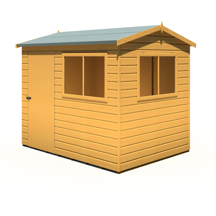 Lewis 8'x6' Single Door Shed Reverse Apex Style D