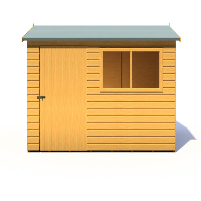 Lewis 8'x6' Single Door Shed Reverse Apex Style D