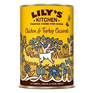 Lily's Kitchen Chicken & Turkey Casserole Wet Dog Food – 6 x 400g