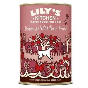 Lily's Kitchen Venison & Wild Boar Terrine Wet Dog Food – 6 x 400g