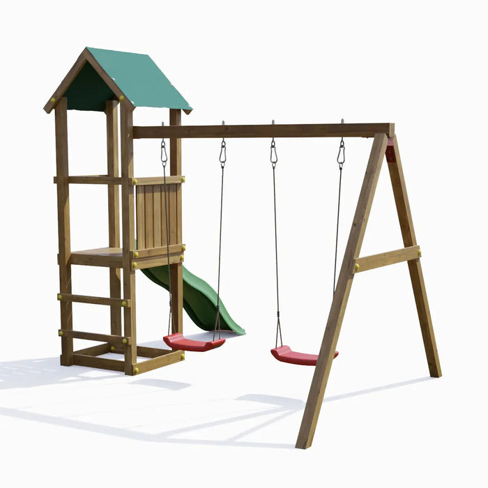 Lucas Climbing Frame with Swing and Slide - Chestnut Mill