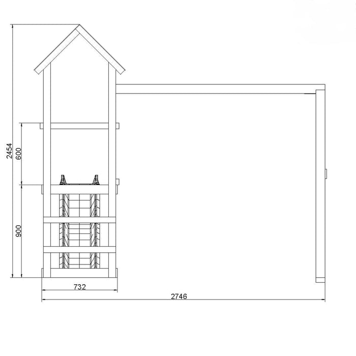 Lucas Climbing Frame with Swing and Slide - Chestnut Mill