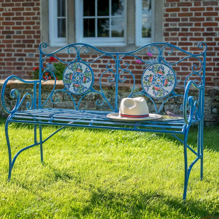 MOSAIC Garden Bench - BLUE Ascalon