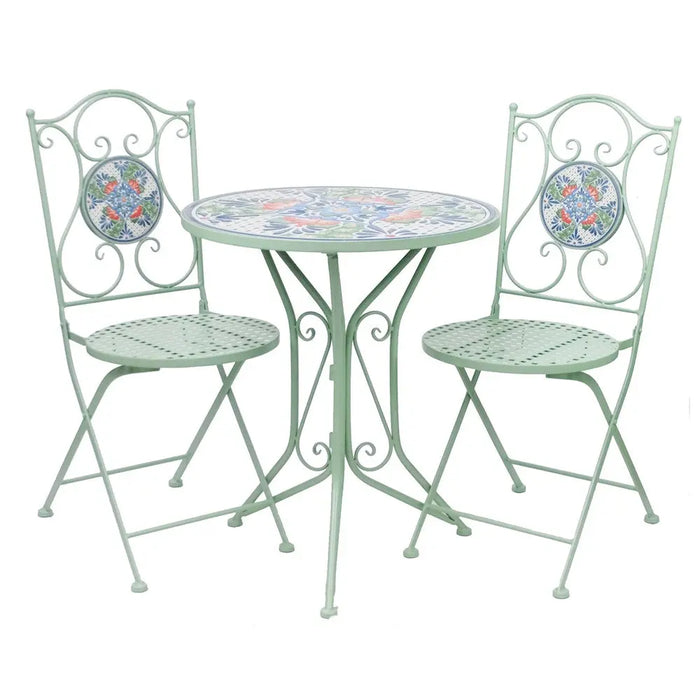MOSAIC Garden Bistro SET 3 Piece - GREEN Ascalon