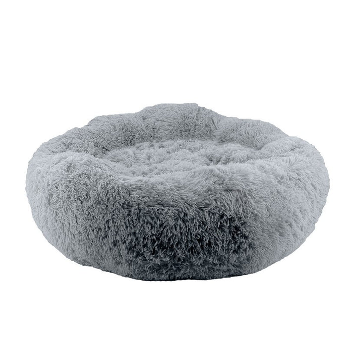 Ancol Sleepy Paws Super Soft Plush Donut Bed – Slate Grey / 100cm
