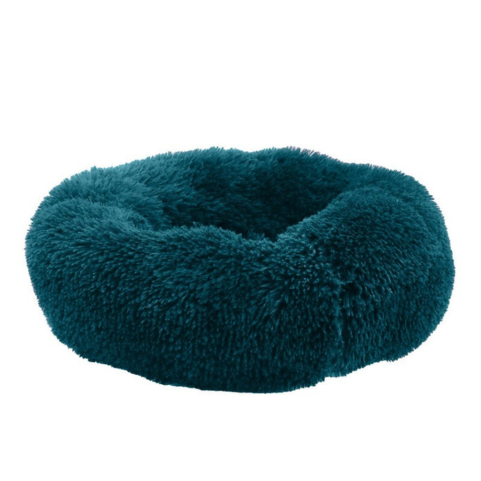 Ancol Sleepy Paws Super Soft Plush Donut Bed – Teal / 50cm