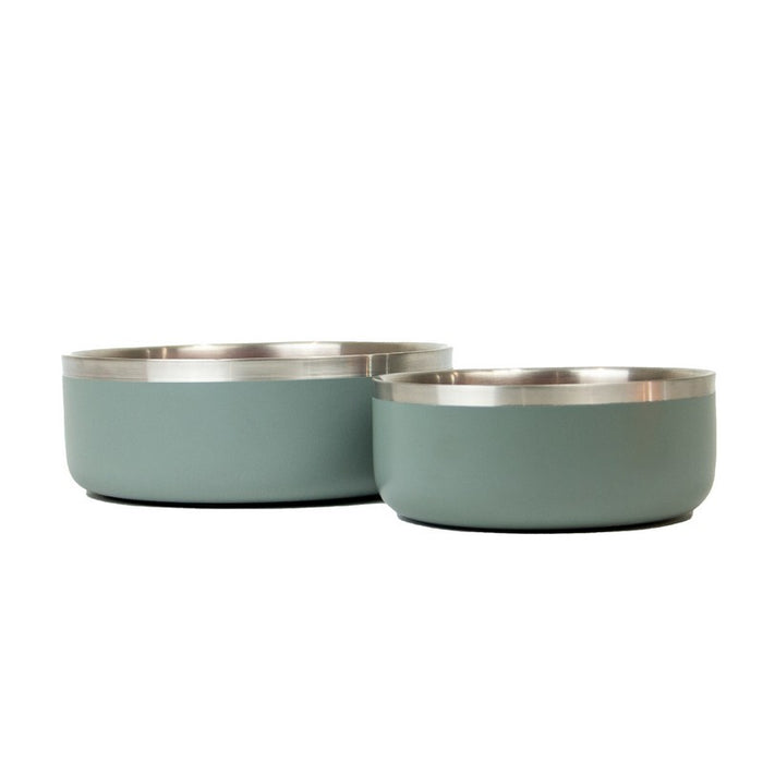 Ancol Hungry Paws Sage Stainless-Steel Dog Bowl – 2.46L