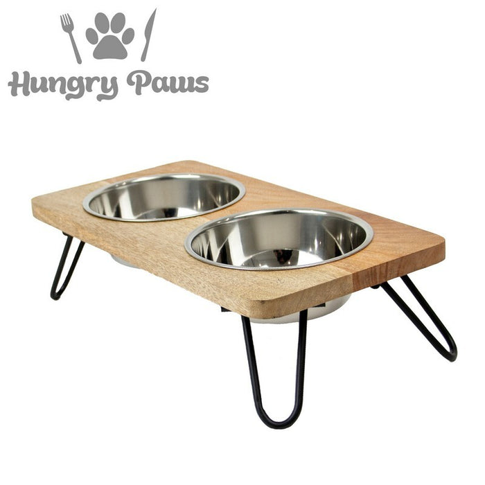 Ancol Hungry Paws Raised Twin Dog Feeder – Medium – 880ml