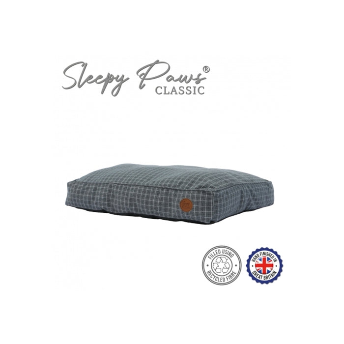 Ancol Sleepy Paws Classic Check Dog Mattress – Blue / 100 x 70cm