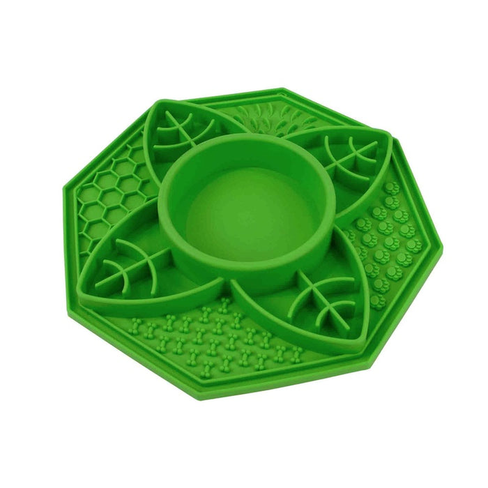 Ancol Orva Suction Cup Slow Feeder Leaf Design Mat 28cm