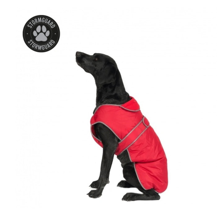 Ancol Stormguard Dog Coat – Poppy Red / Small/Medium – 35cm