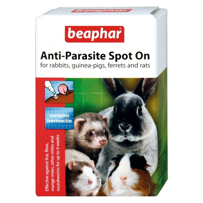 Beaphar Anti-Parasite Spot-On for Rabbits, Guinea Pigs, Ferrets & Rats – Pack of 6