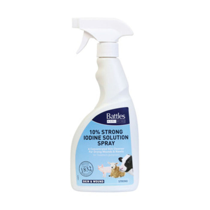 Battles 10% Iodine Spray 1L livestock skin cleanser