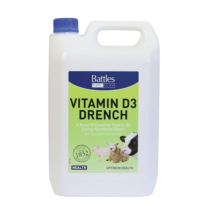 Battles Vitamin D3 Drench Winter Livestock Supplement 5L