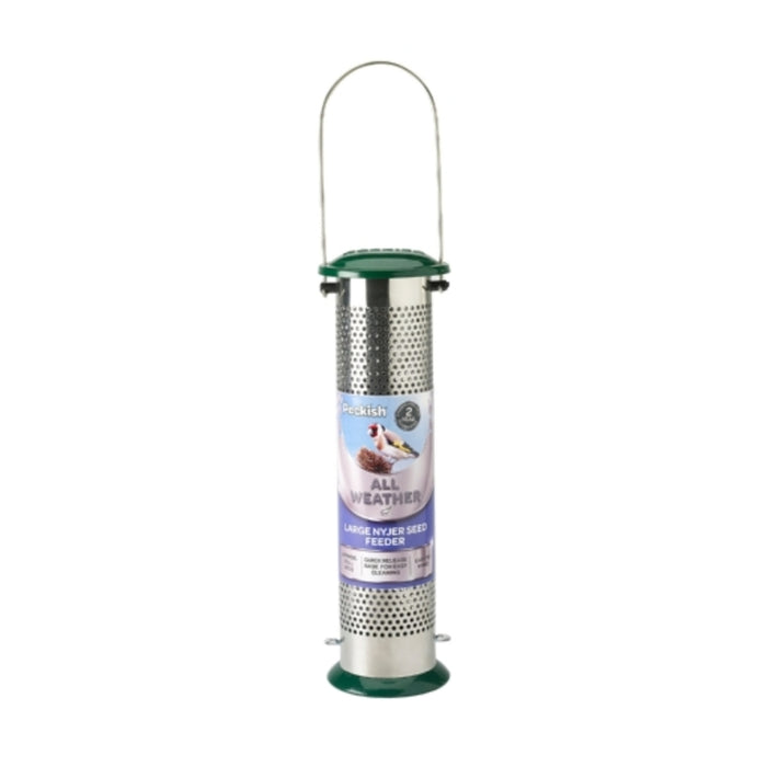 Peckish All Weather Nyjer Seed Feeder Stainless Steel 30cm
