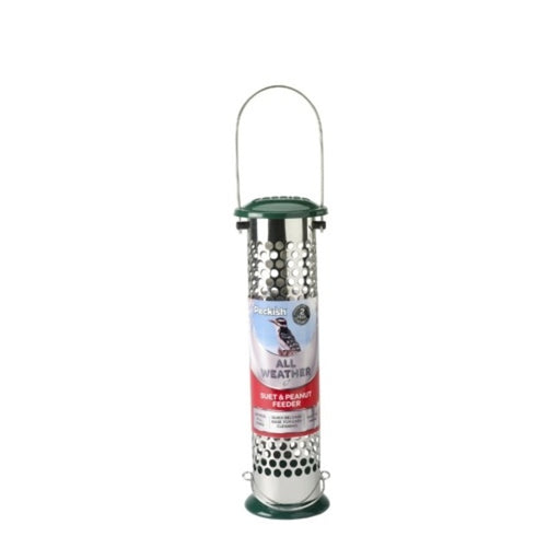 Peckish All Weather Suet & Peanut Feeder Stainless Steel 30cm