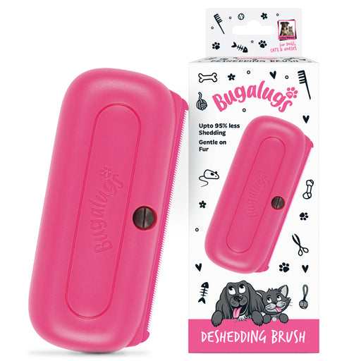 Bugalugs Deshedding Brush – Pink