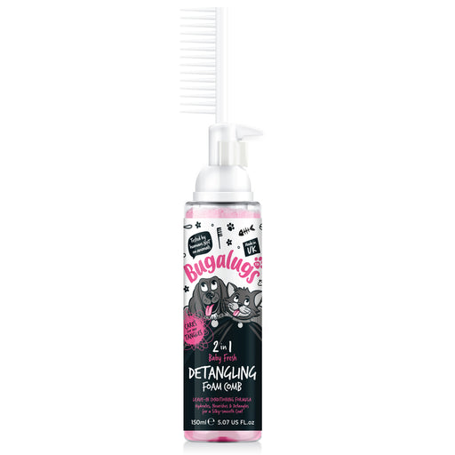 Bugalugs Baby Fresh 2-in-1 Detangling & Condition Foam Comb Dogs & Cats 150ml