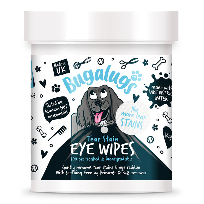 Bugalugs Tear Stain Eye Wipes 100 Pads