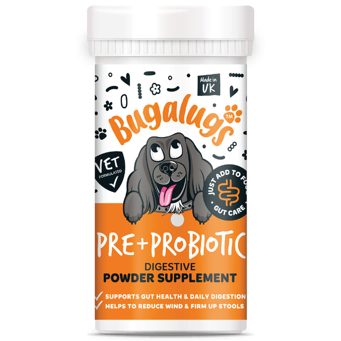 Bugalugs Pre & Probiotic Digestive Powder Supplement for Dogs 80g