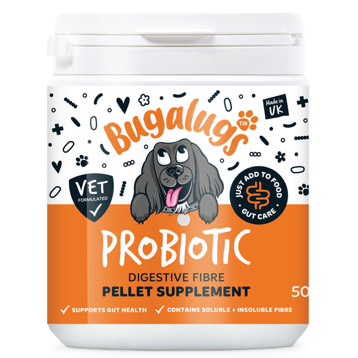Bugalugs Probiotic Digestive Fibre Supplement for Dogs 80g