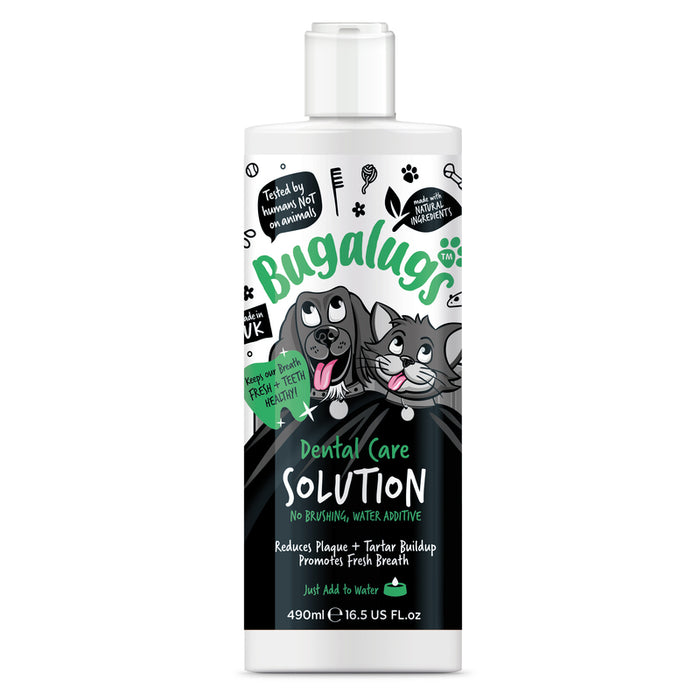 Bugalugs Dental Care Solution Water Additive Dogs & Cats 490ml