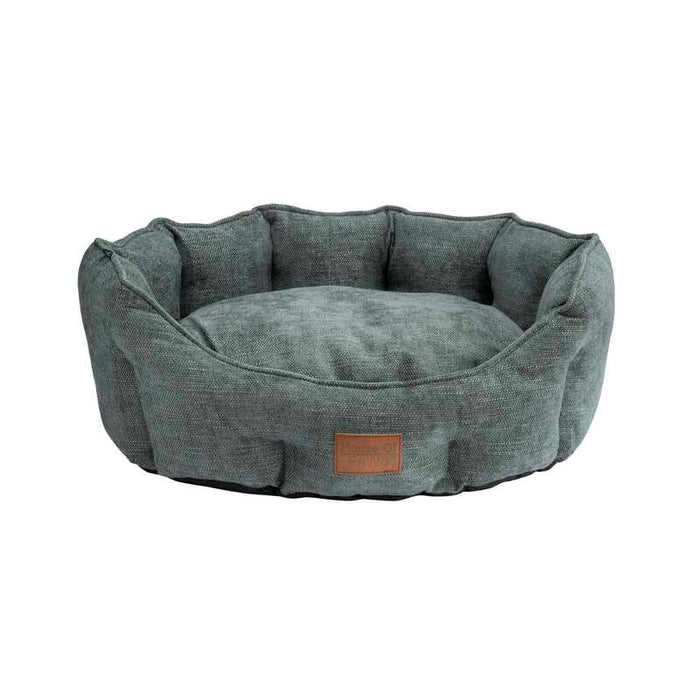 House of Paws Chenille Oval Nesting Dog Bed – Green / Medium