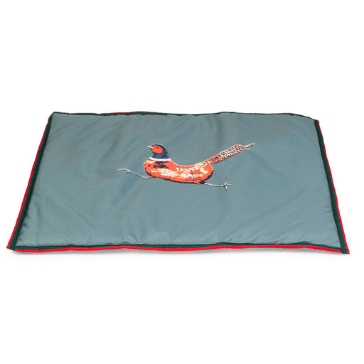 House of Paws Green Pheasant Water-Resistant Boot Mat – Large/Extra Large