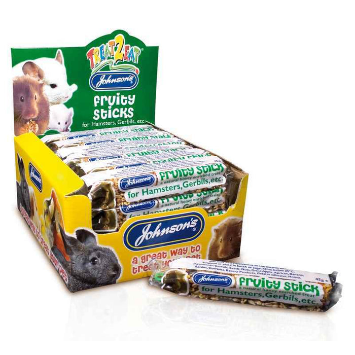 Johnson's Hamster & Gerbil Fruity Sticks – Pack of 28