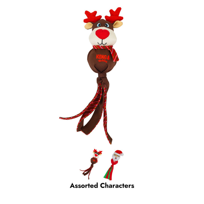 KONG Christmas Wubba Dog Toy – Assorted – Large