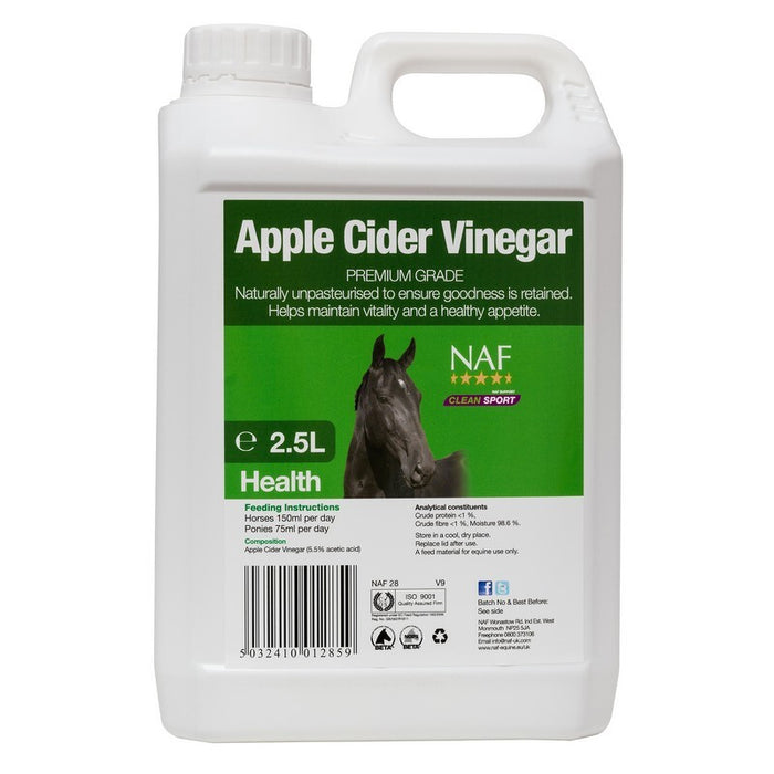 NAF unpasteurised apple cider vinegar for horses