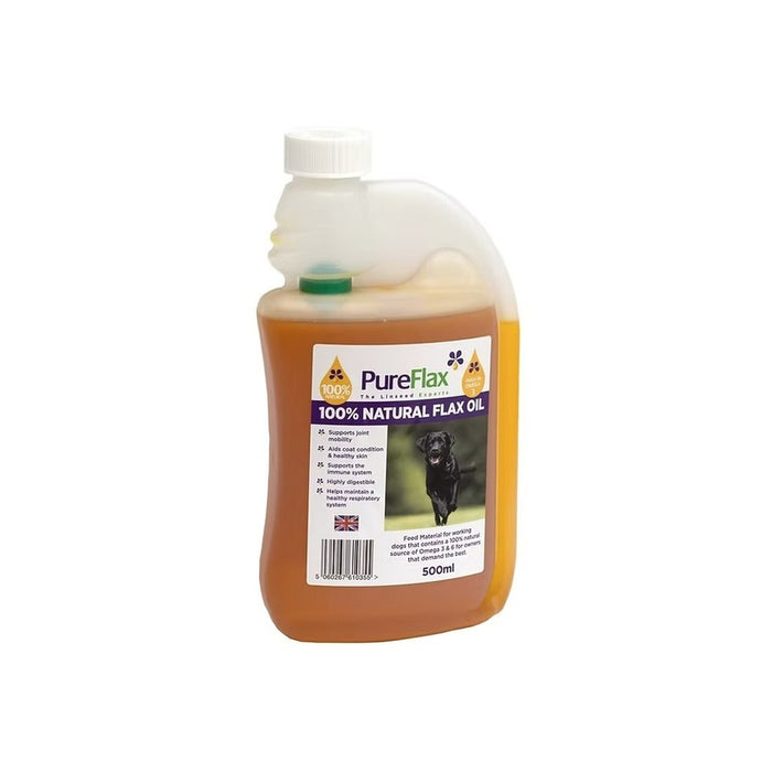 PureFlax 100% Natural British Flax Oil for Dogs – 500ml
