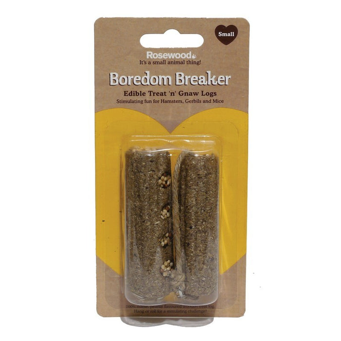 Boredom Breaker Treat 'n' Gnaw Log – Small – 6 x 2 Pack