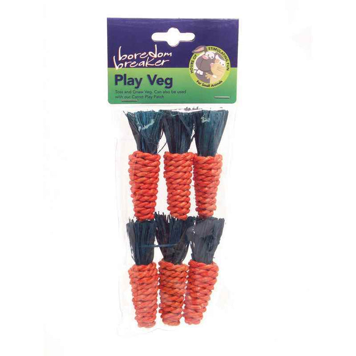 Boredom Breaker Mini Sisal Carrot – Pack of 6