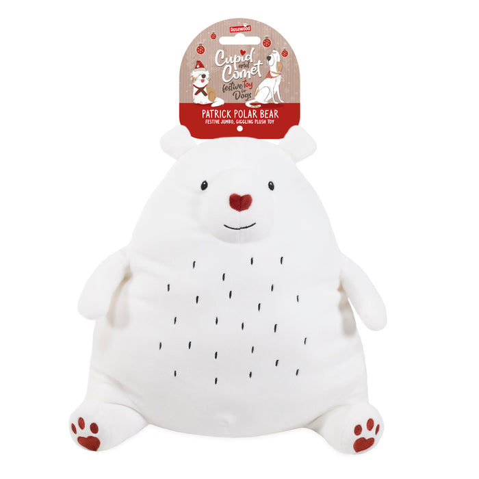Rosewood Christmas Patrick Polar Bear Dog Toy