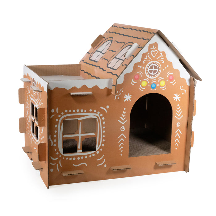Rosewood Christmas Build-Your-Own Cat House Scratcher