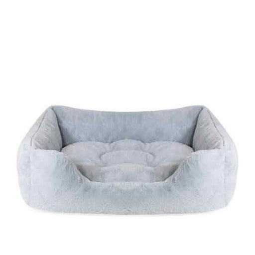 Rosewood 40 Winks Fur Blue Box Dog Bed – Medium – 61 × 46 × 20cm