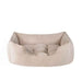 Rosewood 40 Winks Cord Square Beige Dog Bed – Small – 46 × 36 × 15cm
