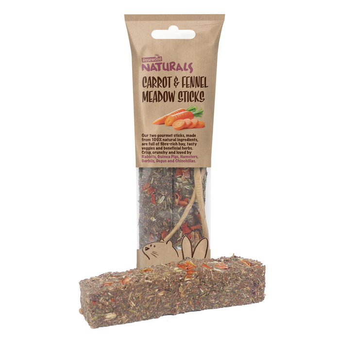 Rosewood Naturals Meadow Sticks – Carrot & Fennel – 8 x 140g