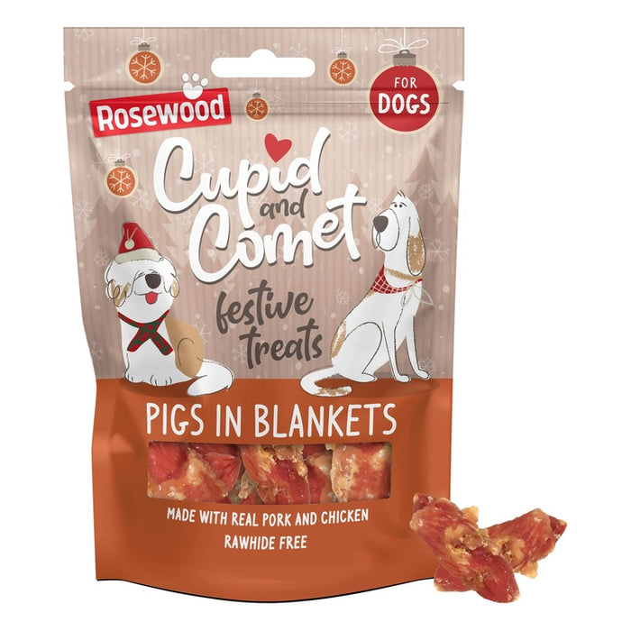 Rosewood Christmas Pig in Blanket Dog Treats 320g