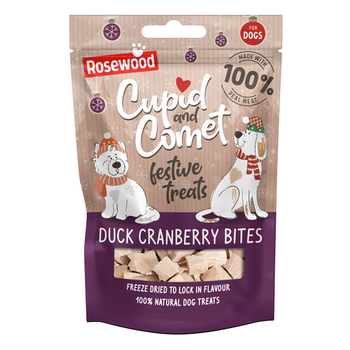 Rosewood Christmas Duck Cranberry Bites Dog Treats 25g