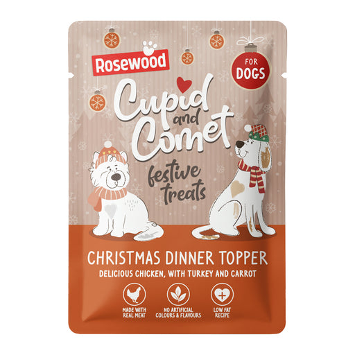 Rosewood Christmas Dinner Topper for Dogs – 85g