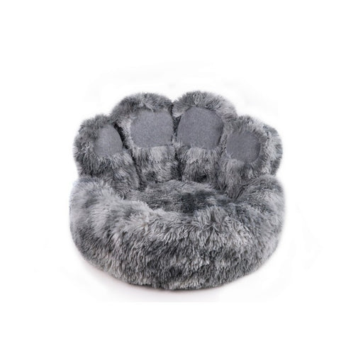 Snug & Cosy Anti-Anxiety Paw-Shaped Calming Dog Bed – Grey – Medium – 75 × 21cm