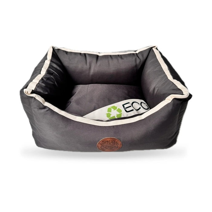 Snug & Cosy Eco Grey Rectangle Dog Bed – 42in