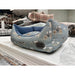 Snug & Cosy Farmyard Blue Reversible Rectangle Dog Bed – 64cm