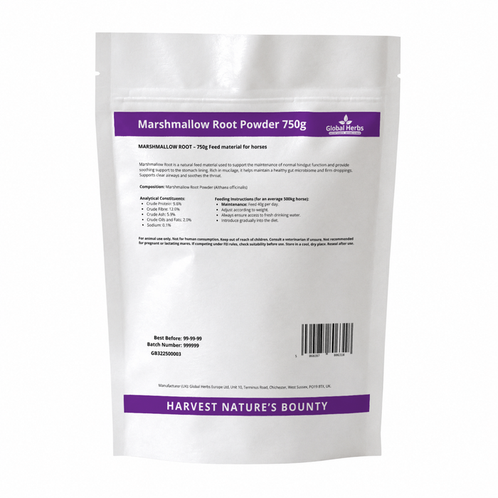 Global Herbs Marshmallow Root Powder Refill Pouch 750g